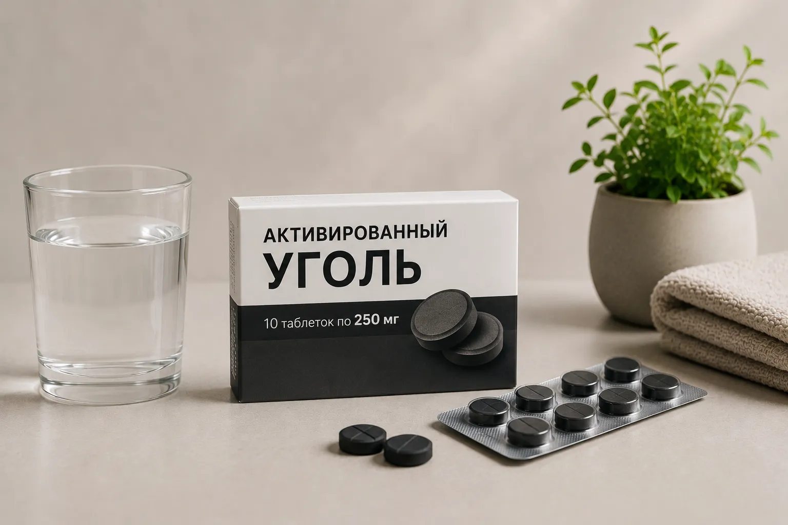 Активированный уголь после алкоголя